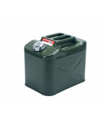 Каністра Merlion YT-HS-FX-20L, металева з клапаном + гнучка лійка, 20л, 355х255х310мм, Green