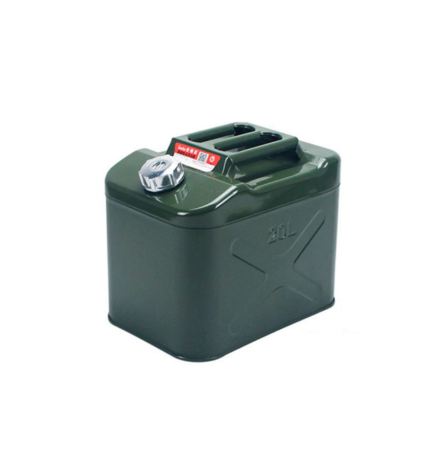 Каністра Merlion YT-HS-FX-20L, металева з клапаном + гнучка лійка, 20л, 355х255х310мм, Green