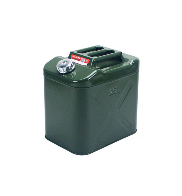 Каністра Merlion YT-HS-FX-25L, металева з клапаном + гнучка лейка, 25л, 355х255х360мм, Зелена