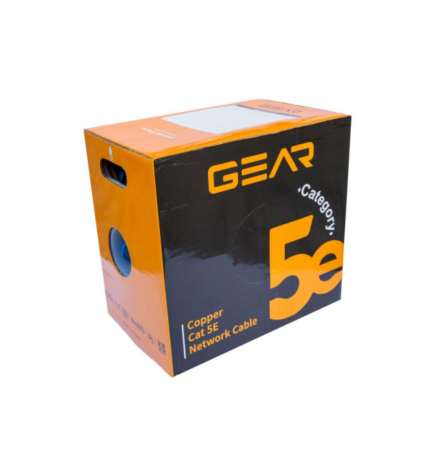 Кабель витій пара GEAR FTP 4x2x0,51 Cat5E, CU, для внутрішніх робіт, 305м