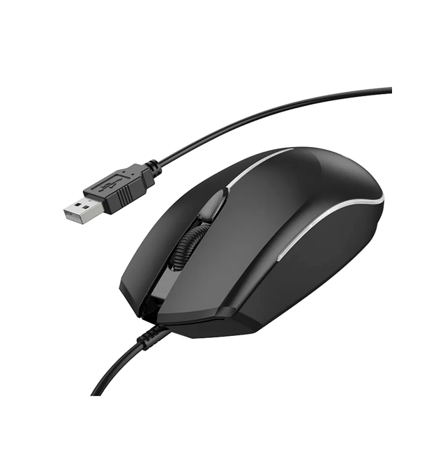 Миша провідна BOROFONE BG10, Black, Box