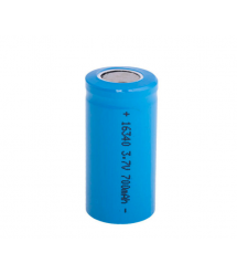 Акумулятор 16340 Li-Ion Vipow ICR16340 FlatTop, 700mAh, 3.7V, Blue Q50 - 500