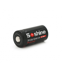 Акумулятор 16340 - CR123 Li-Ion Soshine 16340P-3.0-700 Protected, 700mAh, 3.0V, Black