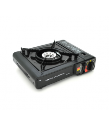 Портативна газова плита GAS STOVE ZCM-001, під газові балони бутан та пропан-бутан, Black, Case