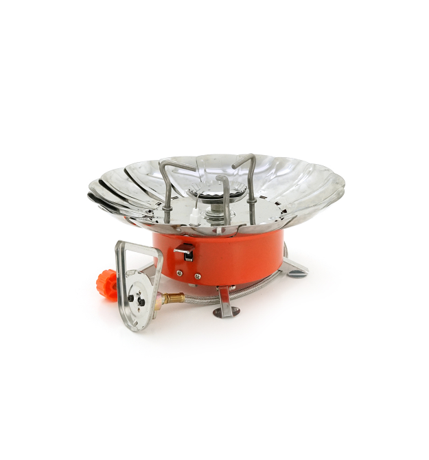 Туристичний газовий пальник K-206 з п'єзопідпалом та захистом від вітру, Box