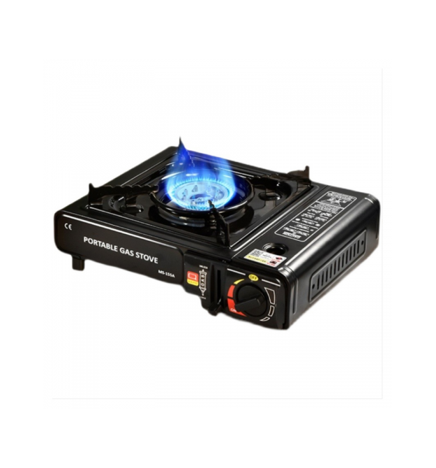 Портативна газова плита MS-155A, Black, Box