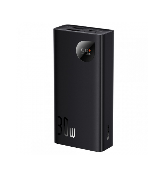 PowerBank Baseus Adaman2 Digital Display Fast Charge 10000mAh 30W, 2*USB+Type-C, PD3.0, QC3.0, Black, Q40