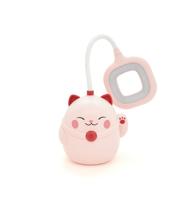 Гнучка настільна лампа PINK CAT з органайзером СS-290-3, 2 режими, 4,2V 600mAh. 3 години роботи, 42см, 200гр, Box