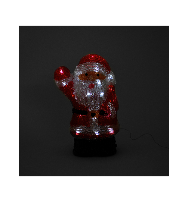 Світиться Дід Мороз 40см, 220в кабель 0,5 м, пластик, що не герметичний, Box