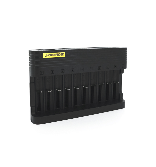 Зарядний пристрій універсальний MS-10810A, 10 каналів LED інд., підтримує Li-ion AA (R6), ААA (R03)