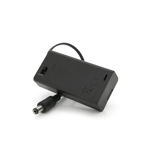 Відсік для 2-х елементів живлення АА, роз&aposєм 5,5&amptimes2,1, закритий корпус із вимикачем