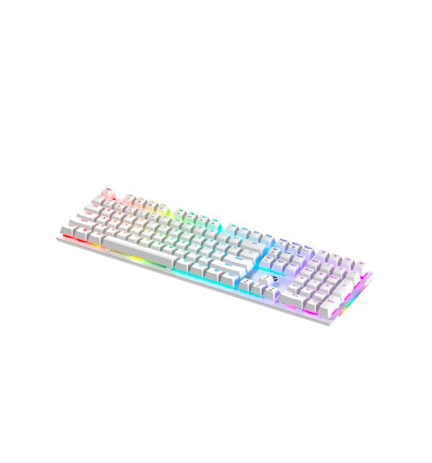 Клавіатура USB Fantech MK855RGB, довжина кабелю 135см, (Eng - Укр), White, 108к, Q10