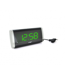 Electronic clock VST-730, alarm clock, cable powered 220V, Light Green Light