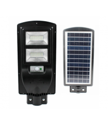 Вуличний ліхтар із сонячною батареєю на стовп 2VPP з пультом, 1 режим, корпус-міцний пластик, 90W, ip65, вбудований акум 20000 m