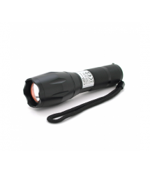 Ліхтар ручний CATA CT-8025, 1LED Cree XM-L T6, 10W, 5 режимів, ZOOM, 18650 - 3400 вбудований, Black, IP44, microUSB, 132х33х27мм