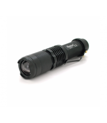 Ліхтар ручний Watton WT-086, 1LED Cree T6, 3W, 4 режими, ZOOM, 18650 - 2800mah, Black, IP44, СЗУ від USB, 115х28х22мм, BOX