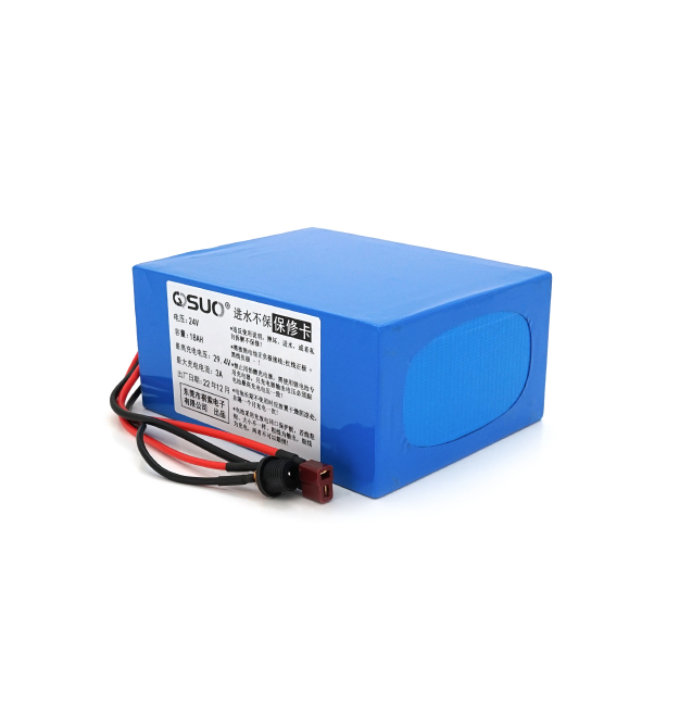 Акумуляторна батарея літієва QiSuo 24V 18A з елементами Li-ion 18650, DC: 5.5x2.1мама + роз&aposєм T-2HQмама