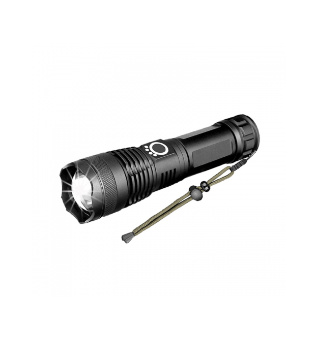 Ліхтар ручний Voltronic XHP50, 1LED Cree XHP50.2, 19W, 5 режими, ZOOM,26650 - 5000mah - 3xААА, Black, IP40, кабель USB-micro, 17