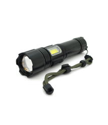 Ліхтар ручний Voltronic XHP70-XST1821, 1LED Cree XHP50.2, 19W, бічний світлодіод, 7 режими, ZOOM,18650 - ААА - 2600mah, Black, I
