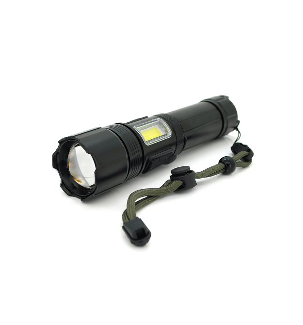 Ліхтар ручний Voltronic XHP70-XST1821, 1LED Cree XHP50.2, 19W, бічний світлодіод, 7 режими, ZOOM,18650 - ААА - 2600mah, Black, I