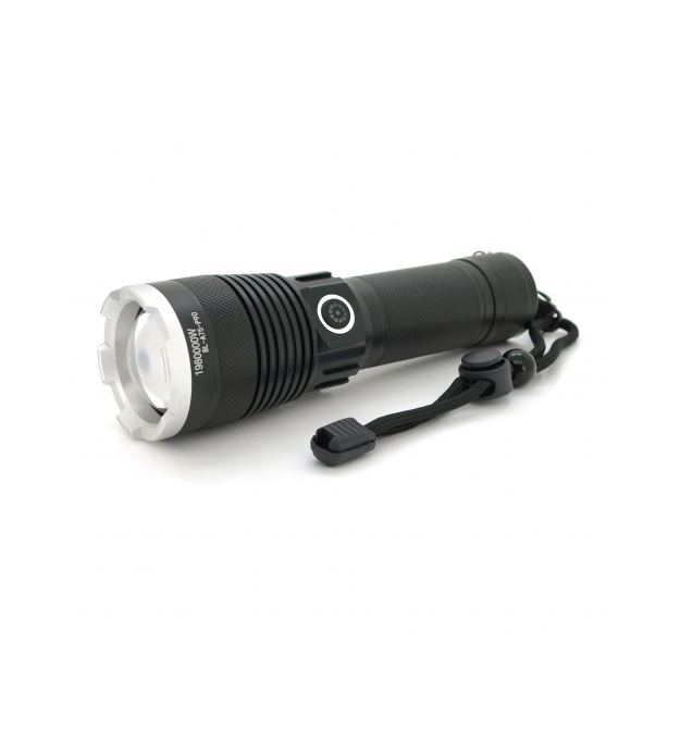 Ліхтар ручний Bailong BL-A75-P90, 1LED Cree XHP50.2, 19W, 5 режими, ZOOM,26650 - 6800mah - 3xААА, Black, IP40, кабель USB-micro,