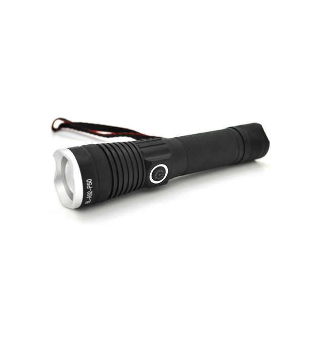 Ліхтар ручний BAILONG BL-A92-P50, 1LED P50, 10W, 3 режими, 18650 немає в комплекті, Black, IP44, USB-Type-C, 154х36х28мм, BOX