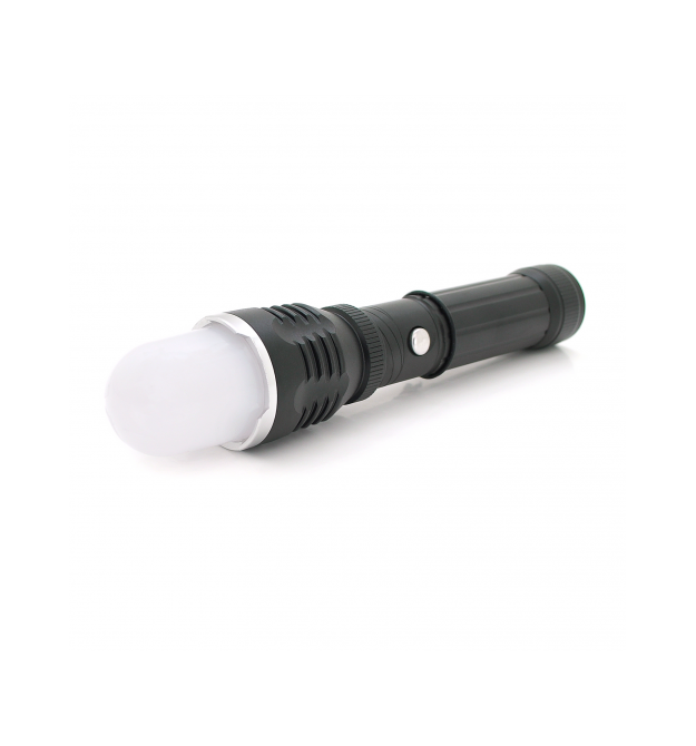 Ліхтар ручний Watton WT-282, 1LED CREE Q5, 3W, 2 режими, ZOOM,18650 - ААА - 1300mah, Black, IP40, СЗУ+АЗУ, 190х45х30мм, BOX