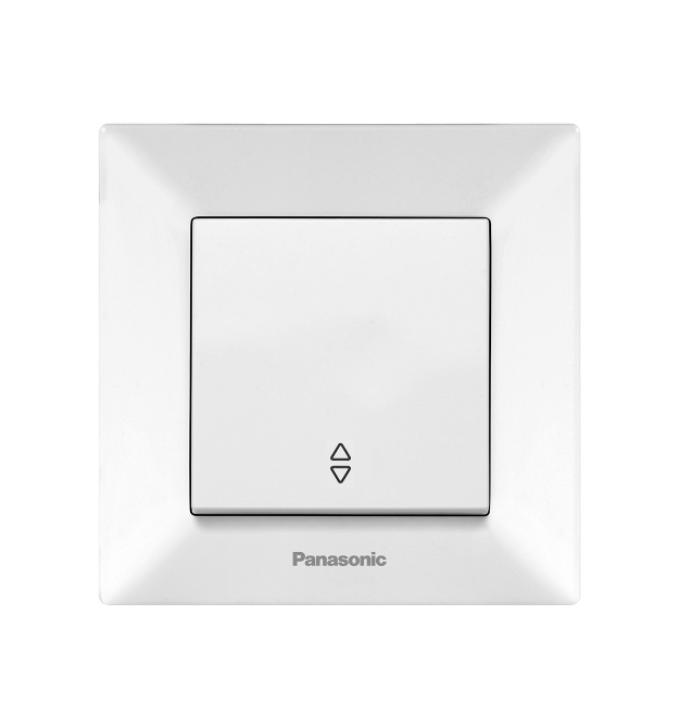 Вимикач Panasonic Arkedia Slim одноклавішний прохідний, білий