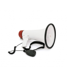 Гучномовець Megaphone ER-55U, 25W, живлення від акумулятора 6В, СЗУ, White - Red, Box