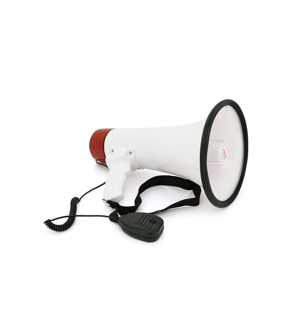 Гучномовець Megaphone ER-55U, 25W, живлення від акумулятора 6В, СЗУ, White - Red, Box