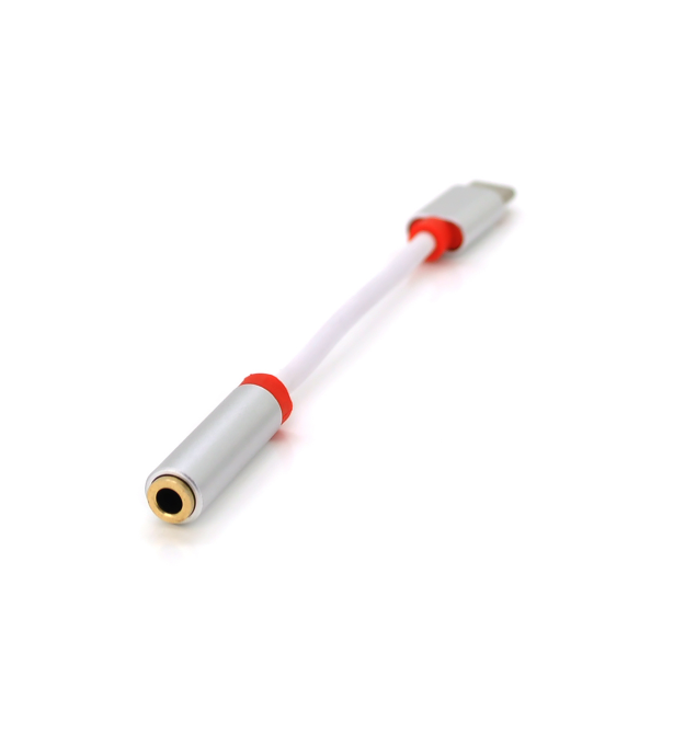 Перехідник KY-201 Type-C(M) - Jack 3.5mm(F), 5см, White, Box