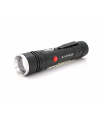 Ліхтарик Bailong BL-26+COB, Zoom, 3 режими, алюміній, компас, акум 18650, USB кабель, магніт, СЗУ, BOX