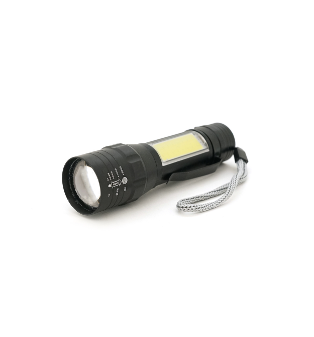 Фонарик Bailong BL-19, 3+1 режим, алюминий, встроенный аккум,USB кабель, Box