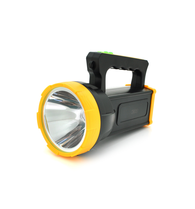 Ліхтар пошуковий XO-YH03, 1LED, 5W, 3 напрямки, 18650 - 1500mah, TYPE-C, Black - Yellow, IP65, 200х100х140мм, Q22