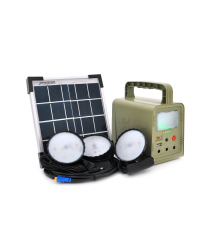 Портативный фонарь BRAZZERS BRPF-CF42 - 5, Solar panel 5W, LiFePO4 - 42Wh, DC: 3.2V, USB:: 1x5V - 2A, 3x6W Led лампы 3м, 9W встр