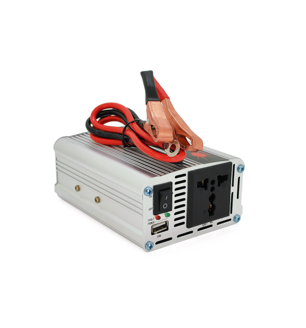 Інвертор напруги Himastar500W (DC:250W), 12 - 220V з апроксимованою синусоїдою, 1 універсальна розетка, 1*USB (DC:5V - 2.4A), кл