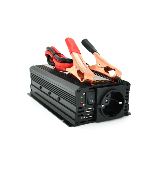 Інвертор напруги CARMAER2000W, 12 - 220V з апроксимованою синусоїдою, 1Shuko, 2*USB (DC:5V - 2A), крокодили+ прикурювач, Q20