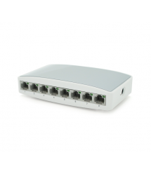 Комутатор Ethernet ONV-H1008S у пластиковому корпусі, 8*100Мб портів, 5В 1Ач, 140х78х32