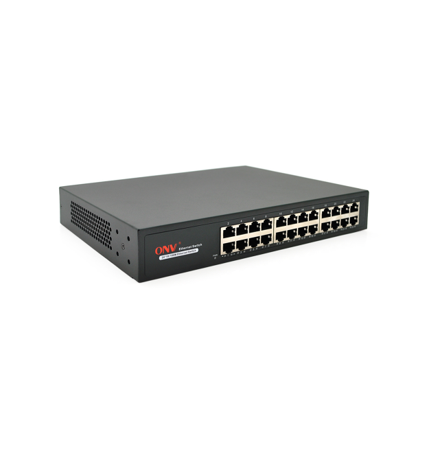 Комутатор Ethernet ONV-H1024 у металевому корпусі, 24*100Мб портів, 270х181х44.5 мм