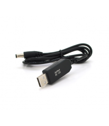 Кабель для роутера 5.5 - 2.5mm(M)- USB2.0 (Out:12V), 1м, Black, OEM