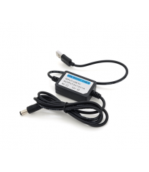 Кабель для роутера 5.5 - 2.5mm(M)- USB2.0 (Out:12V), 1м, Black, OEM, Q400