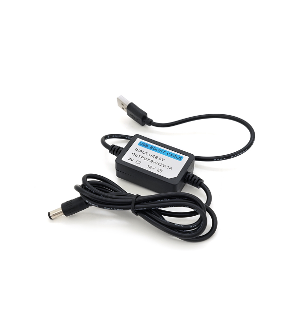 Кабель для роутера 5.5 - 2.5mm(M)- USB2.0 (Out:12V), 1м, Black, OEM, Q400