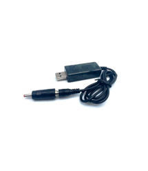 Кабель для роутера 5.5 - 2.5mm(M)- USB2.0 (Out:12V - 9V)+переходник, 1м, Black, OEM