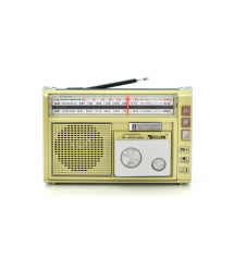 Радіоприймач GOLON RX382, LED, 3W, AM - FM радіо, Входи microSD, USB, AUX, живлення від 220В+2*LR20, корпус пластмас, Black - Go