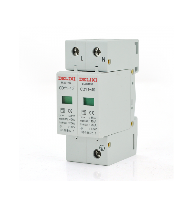 Фотогальваническая защита от перенапряжения переменного тока Delixi CDY1-2P 40KA, однофазная, 2 штуки в упаковке, цена штуку