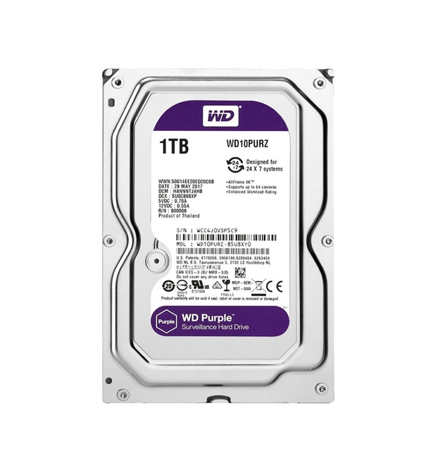 Жорсткий диск Western Digital Purple 1TB 64MB 5400rpm WD10PURZ 3.5 SATA III