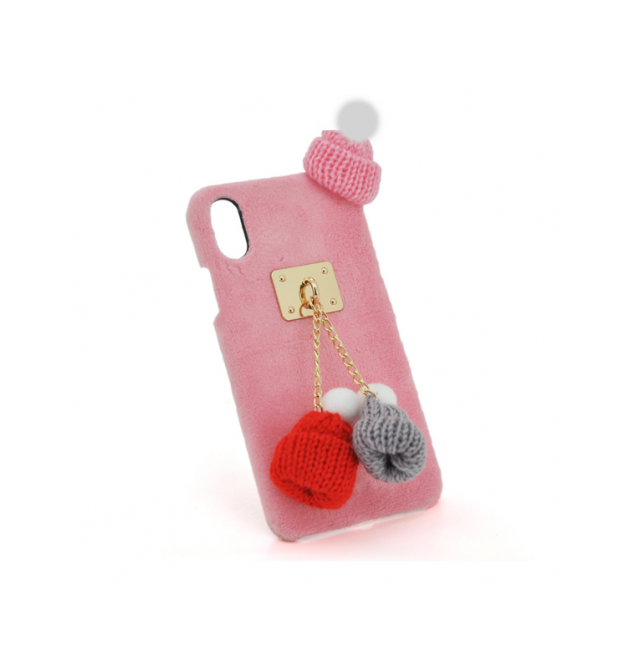 Накладка Пушистая Шапки iPhone X