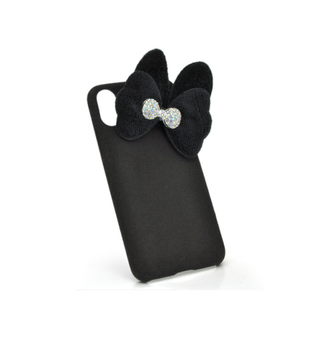 Накладка Пушистая Бантик iPhone X