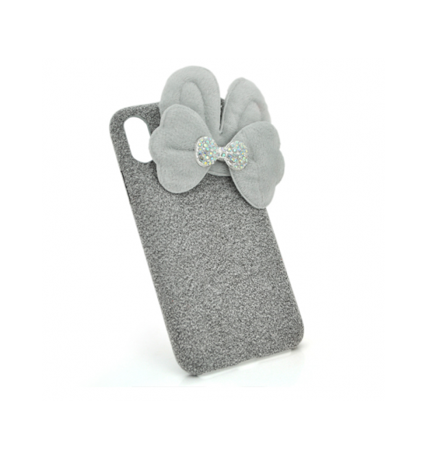 Накладка Пушистая Бантик iPhone X