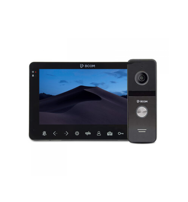 HD комплект відеодомофон та панель виклику BCOM BD-780FHD Black Kit ( 7дюймів домофон з пам&aposяттю, запис по руху, Full HD пан